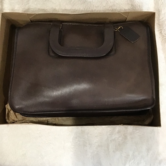 VTG Coach Mocha Leather Slim Satchel 70s Classic Rare Bonnie Cashin NYC - Picture 10 of 13